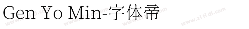 Gen Yo Min字体转换